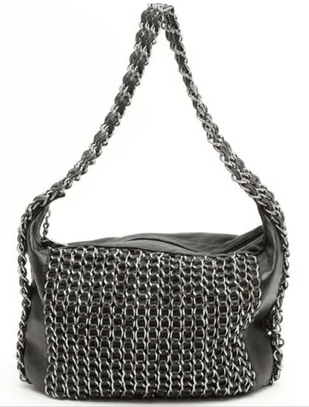 Rare Chanel Black 3 Chain Sought After Shoulder Bag